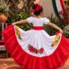1398c752-e18e-4a10-aeb0-1acaa75581e7 Vestido Mexicano Bco/rosas
