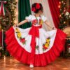 3eeb0a59-0a29-4e09-aedd-b9d54a71b066 Vestido Mexicano Bco/rosas