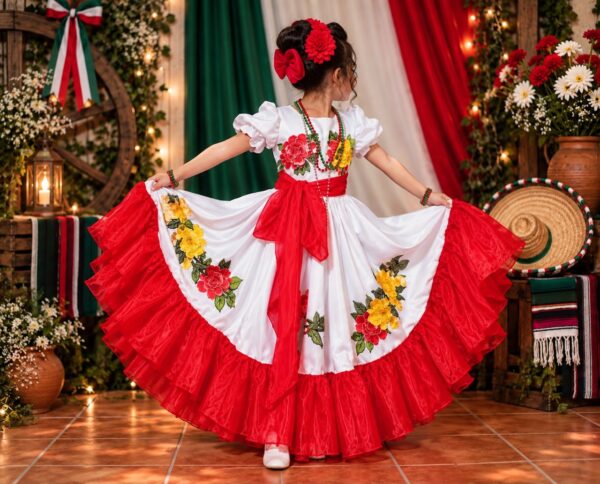 3eeb0a59-0a29-4e09-aedd-b9d54a71b066 Vestido Mexicano Bco/rosas